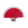 Abanico, mediano, de madera, decorado azteca 026