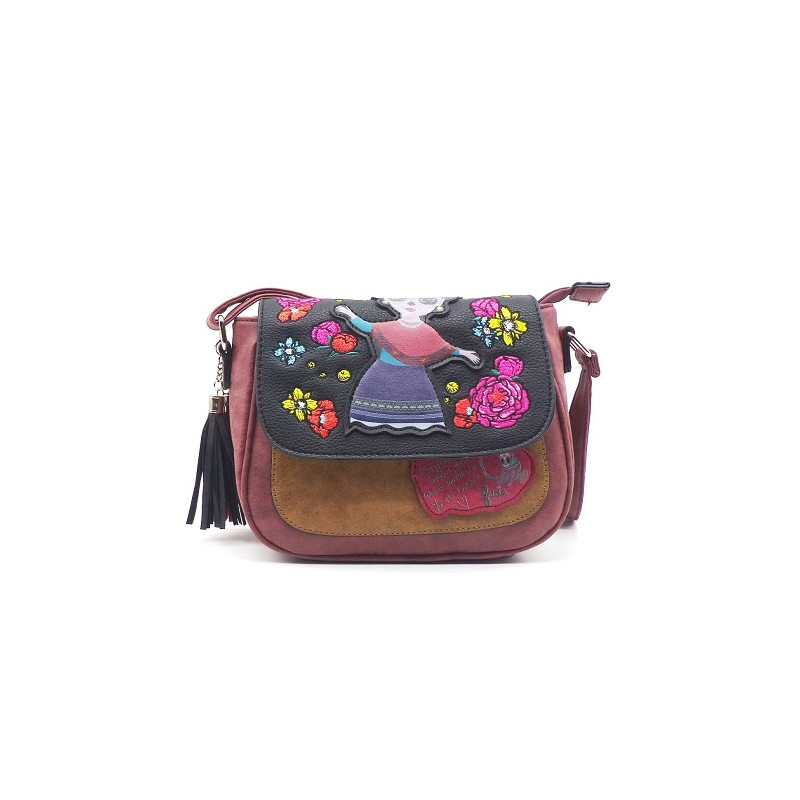 Bolso mediano bandolera, rígido, de Frida Kahlo 207