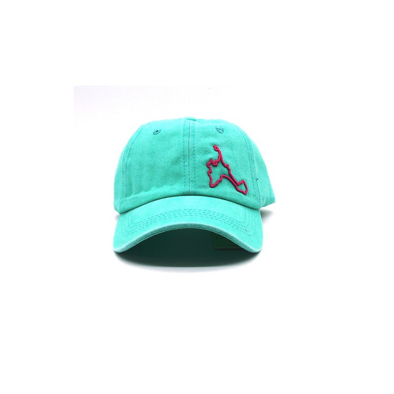 Gorra con visera, adaptable, con agujeros para transpirar, estampado liso, bordado isla, de Gloko 129