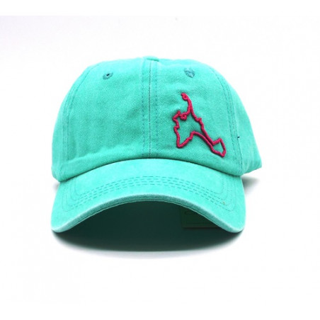 Gorra con visera, adaptable, con agujeros para transpirar, estampado liso, bordado isla, de Gloko 129