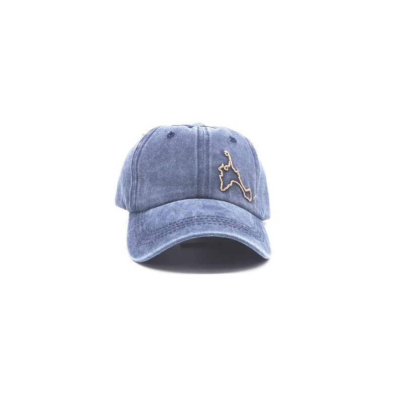Gorra con visera, adaptable, con agujeros para transpirar, estampado liso, bordado isla, de Gloko 129