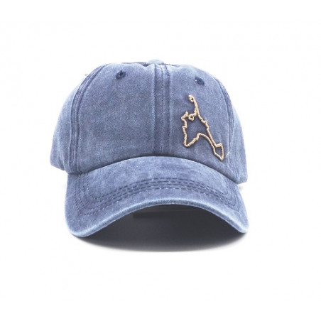 Gorra con visera, adaptable, con agujeros para transpirar, estampado liso, bordado isla, de Gloko 129