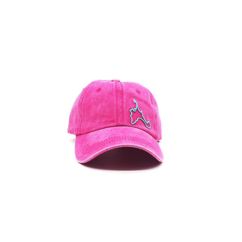 Gorra con visera, adaptable, con agujeros para transpirar, estampado liso, bordado isla, de Gloko 129