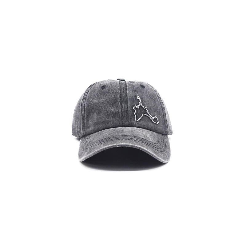 Gorra con visera, adaptable, con agujeros para transpirar, estampado liso, bordado isla, de Gloko 129