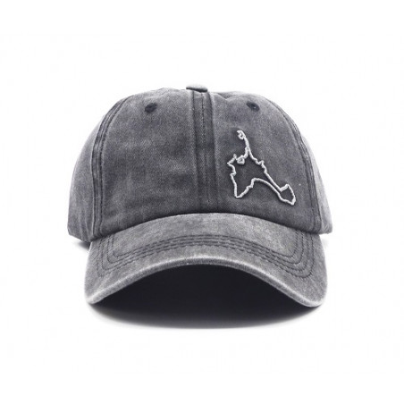 Gorra con visera, adaptable, con agujeros para transpirar, estampado liso, bordado isla, de Gloko 129