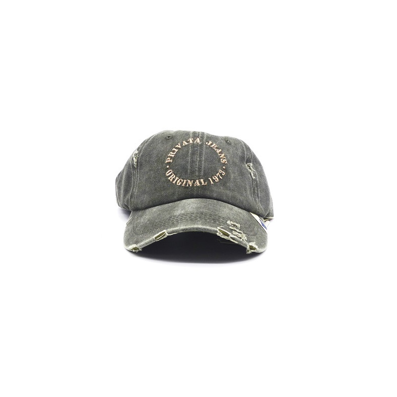 Gorra con visera, adaptable, con agujeros para transpirar, estampado liso, bordado: Privata Jeans-Original 1978 de Privata 308