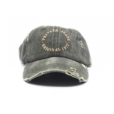 Gorra con visera, adaptable, con agujeros para transpirar, estampado liso, bordado: Privata Jeans-Original 1978 de Privata 308