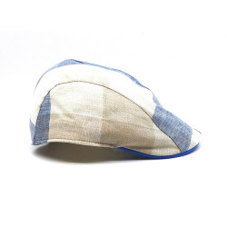 Gorra con visera, flexible, super ligera, con forro, cuadros azules, de Paula, 312
