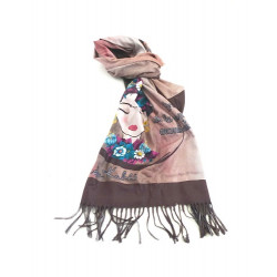 Bufandas mujer, grande, bufandas Frida Kahlo, regalos originales