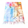Conjunto de bufanda grande + guantes,  "Edificio del Cementerio" 1914 Paul Klee.