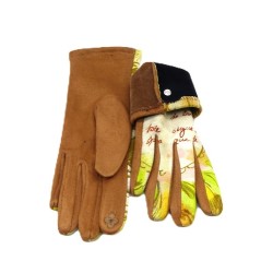 Guantes adaptables, táctiles, regalos mujer, marrón de Frida Kahlo 126