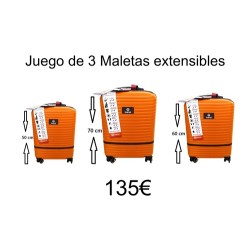 Juegos 3 maletas extensibles, Benzi. Maletas de oferta.