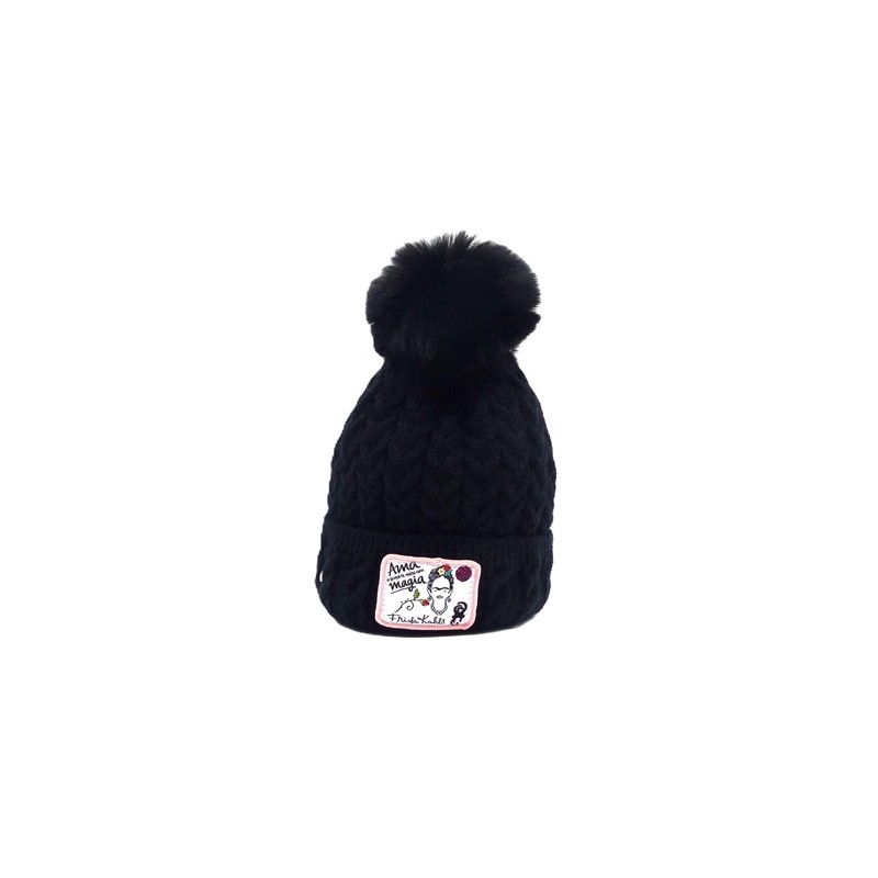 Gorro adaptable, con pompón, con forro de pelo, de Frida Kahlo