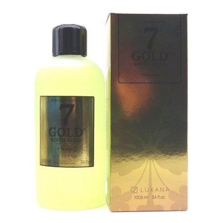 Colonia 7 Gold Seven, 1l , envase de cristal, fragancia amaderada