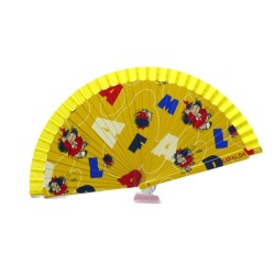 Abanicos hechos a mano, de madera, Mafalda